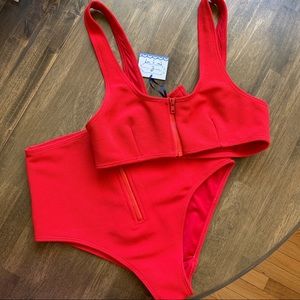 Red High Waisted Bikini